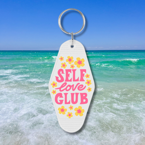 Self Love Club Retro Keychain