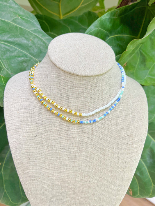 Gold Seed Bead Necklace