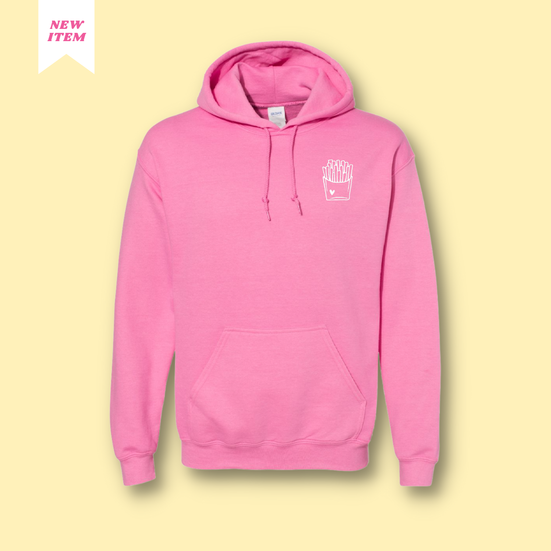 Fries Before Guys Pink Hoodie